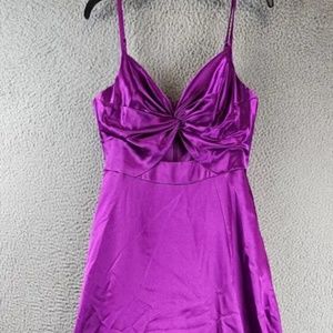 Aidan by Aidan Mattox Twist Front Mermaid Gown Women's 10 Purple Zip Closure